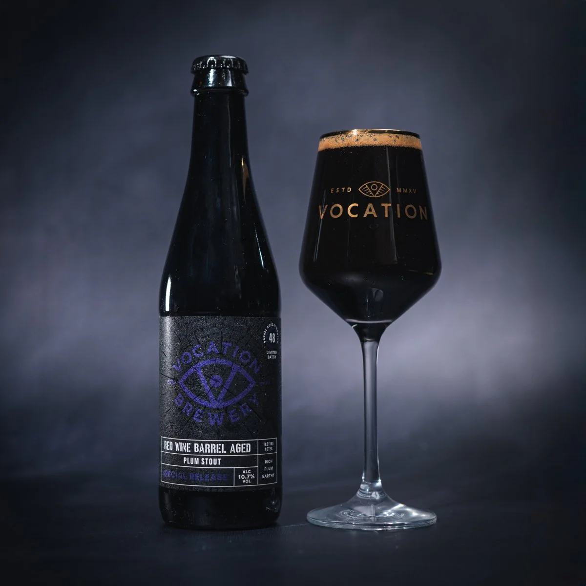 Imperial Plum Stout | 10.7% Red Wine Barrel Aged Beer | 330ml bottle - Image 4