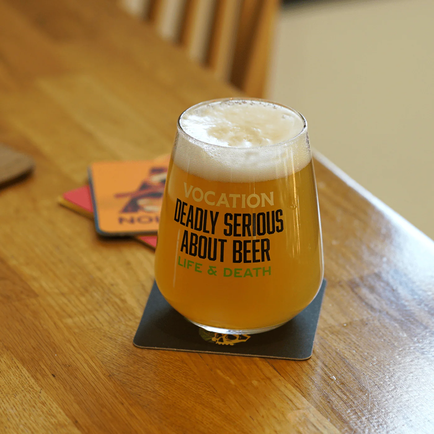Life and Death 'Deadly Serious About Beer' Allegra Glass - Image 3