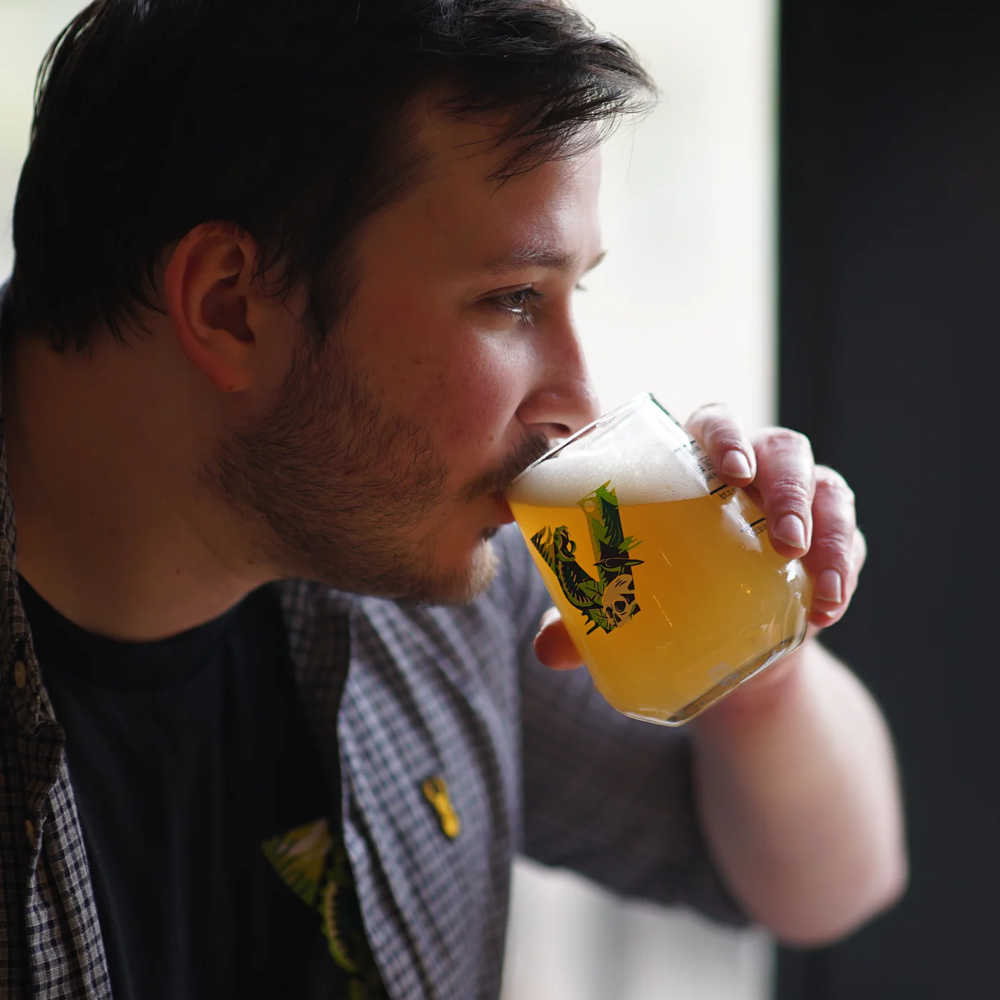 Life and Death 'Deadly Serious About Beer' Allegra Glass - Image 4