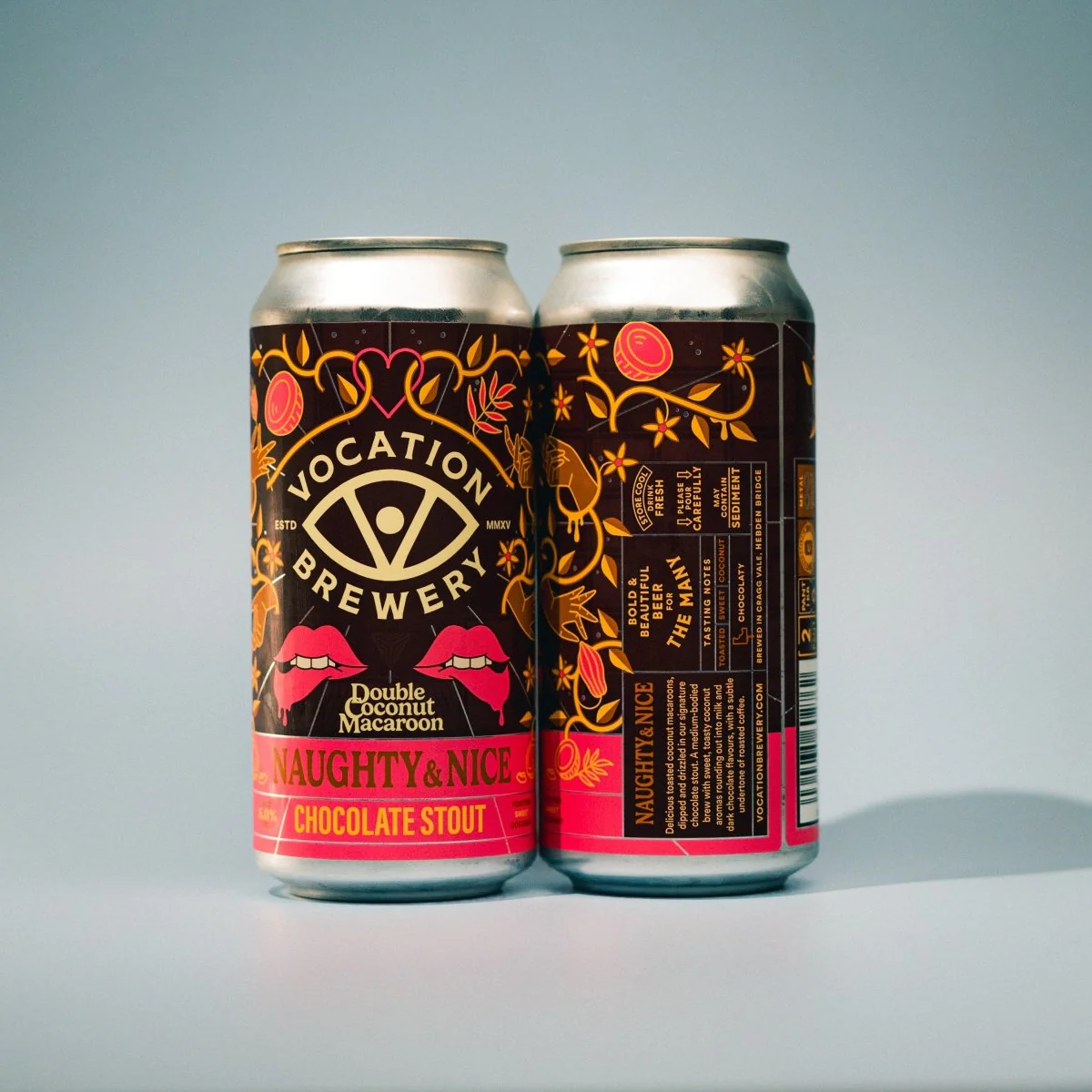 Naughty & Nice | Double Dipped Coconut Macaroon | Chocolate Stout 6.0% 440ml - Image 5